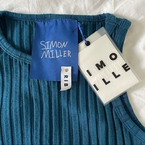 NWT Simon Miller Rib Racer Tank Teal Small